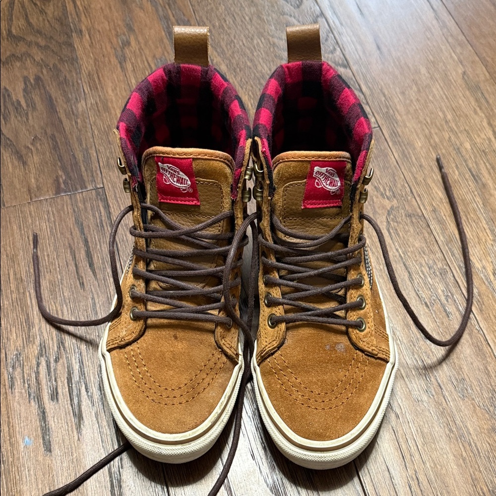 Vans Brown and Red Ankle Boots